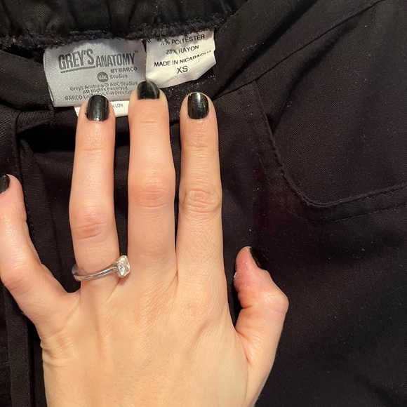 Grey’s Anatomy by Barco Black XS Riley Scrubs Pants. Flare and has pockets. - Picture 5 of 6